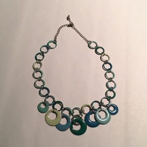 5 for $15 💛 
Groovy Blue Circles Necklace